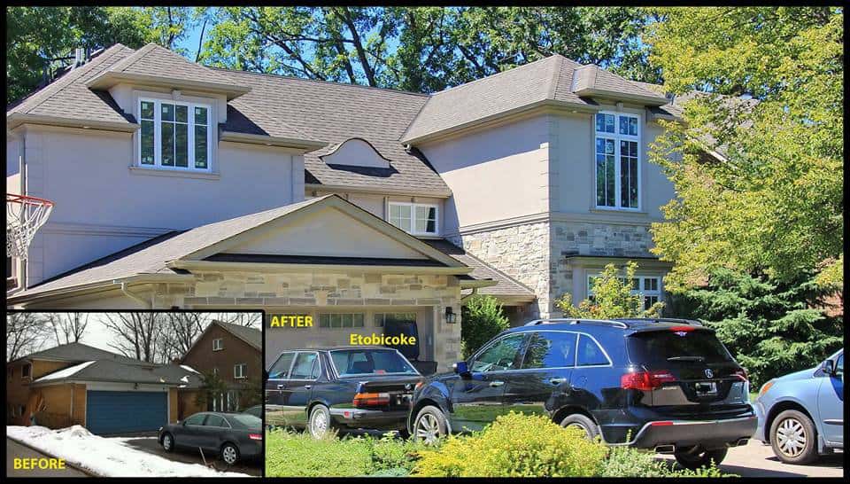 Before And After of Outdoor Space of a House in Toronto, ON 