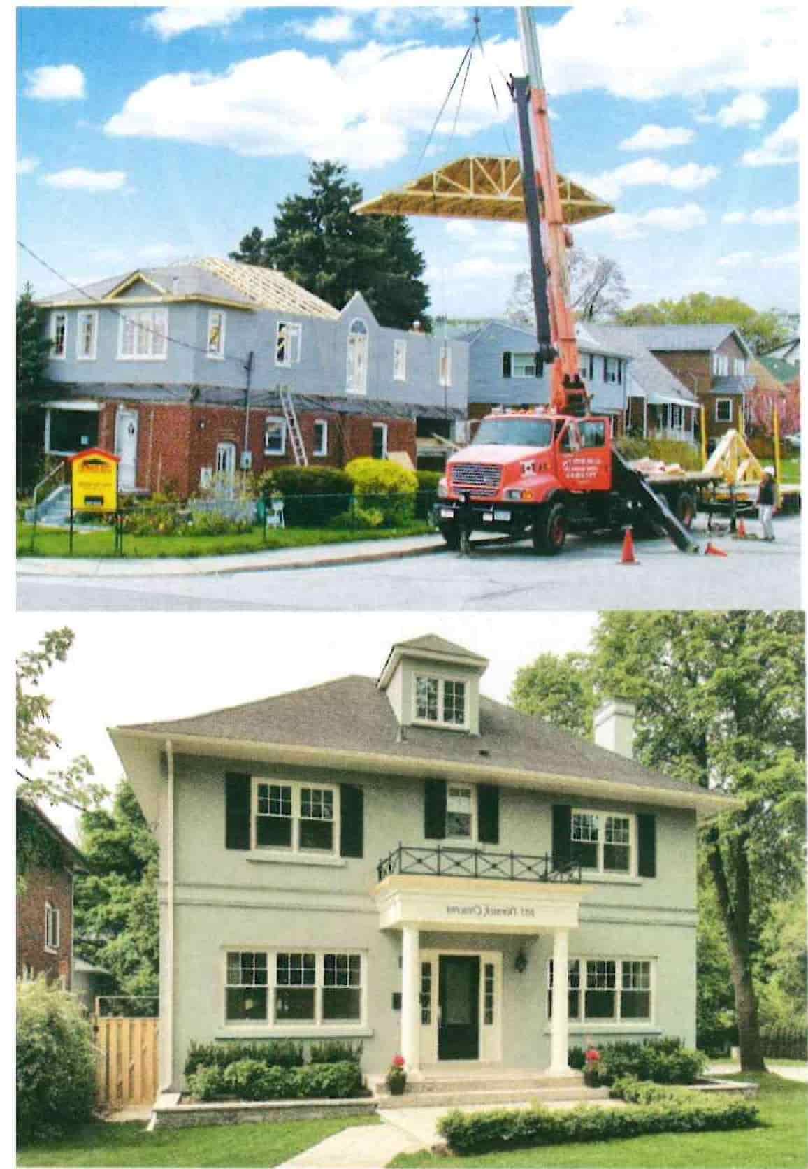 Before and After of a House Renovated by Modular Home Additions in Toronto, ON