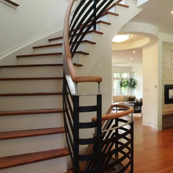 Interior stairway remodeled